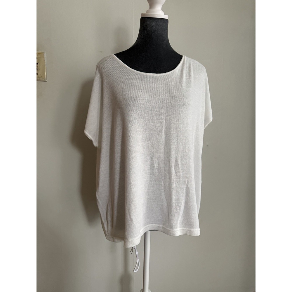 Hard Tail‎ White Flowy Oversized Top Blouse Small